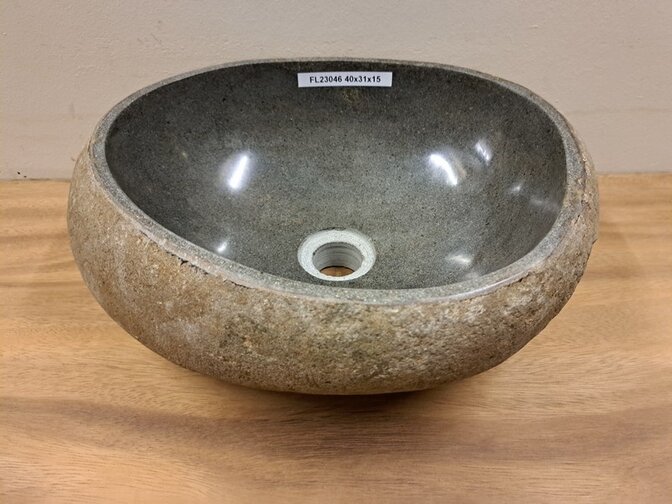 Waskom Natuursteen - 40x31x15cm - FL23046