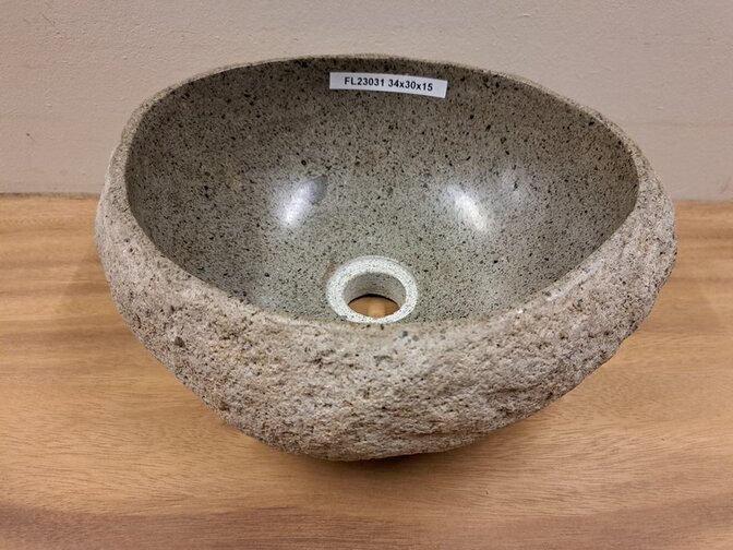 Waskom Natuursteen - 34x30x15cm - FL23031