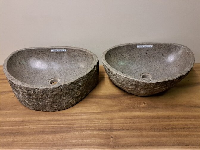 2 waskommen uit 1 steen - 50x40x15cm - FL22990