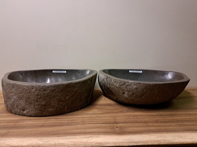 2 waskommen uit 1 steen - 54x43x15cm - FL22995