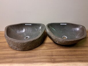 2 waskommen uit 1 steen - 54x43x15cm - FL22995