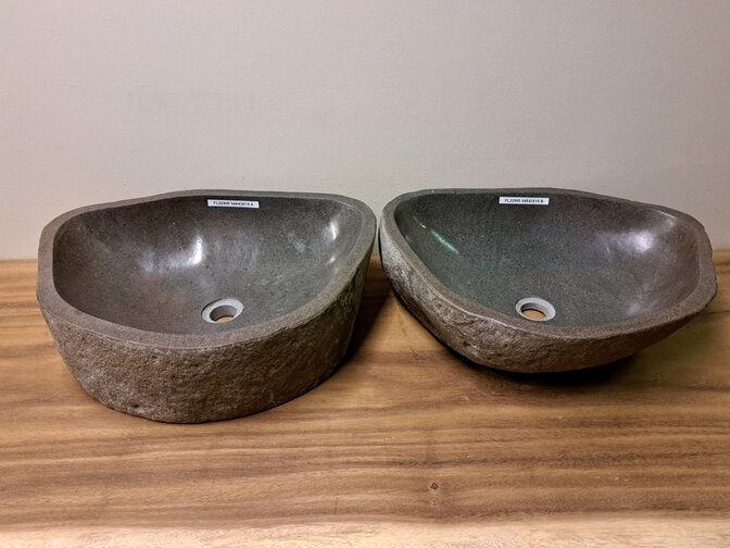 2 waskommen uit 1 steen - 54x43x15cm - FL22995