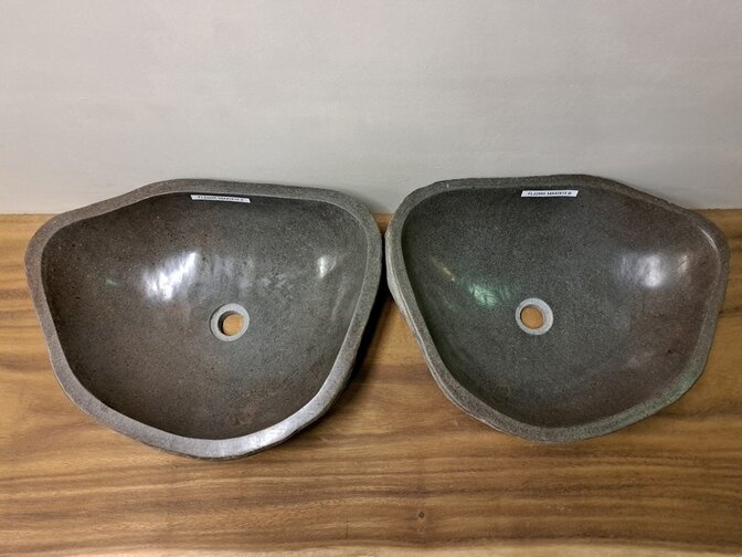 2 waskommen uit 1 steen - 54x43x15cm - FL22995
