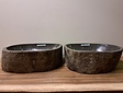 2 waskommen uit 1 steen - 47x45x15cm - FL23001