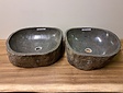2 waskommen uit 1 steen - 47x45x15cm - FL23001