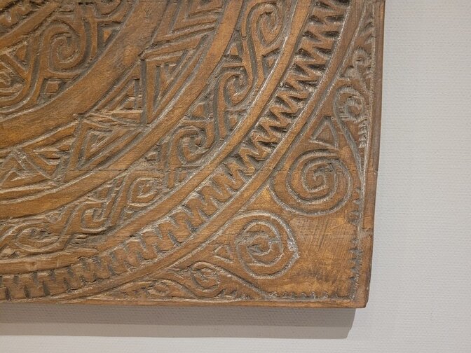 Muurdecoratie met houtsnijwerk 75x80cm - SKA24137-04