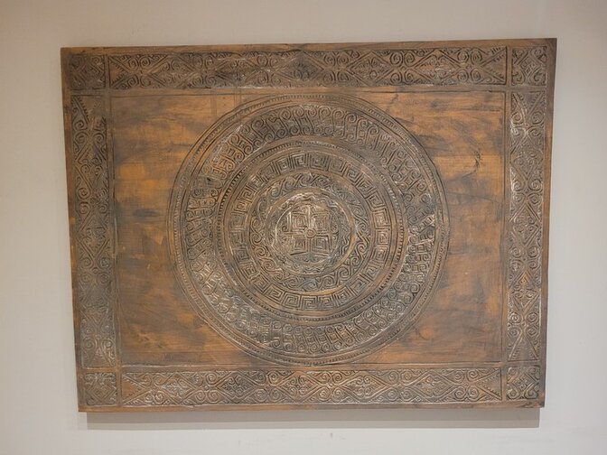 Muurdecoratie met houtsnijwerk 115x150cm - SKA24137-01