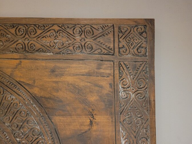 Muurdecoratie met houtsnijwerk 115x150cm - SKA24137-01