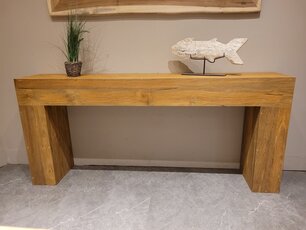 Gerecycled teak sidetable 180x32x80cm