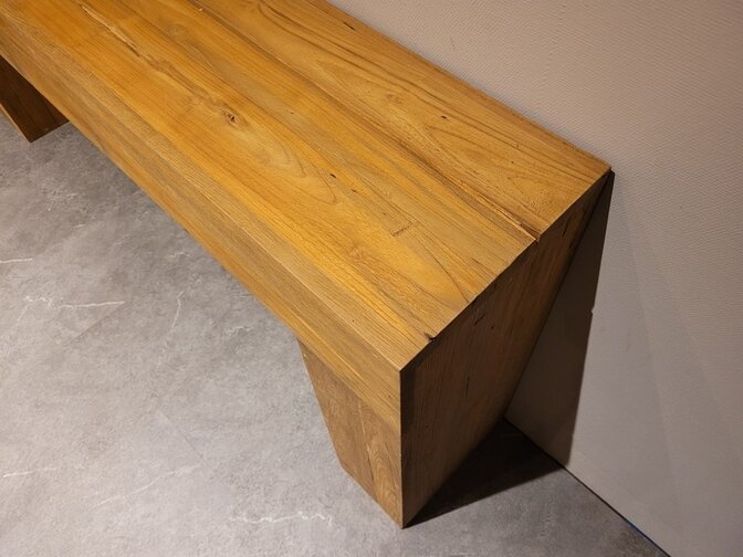 Gerecycled teak sidetable 180x32x80cm