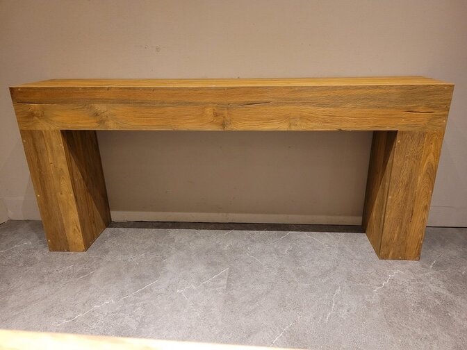 Gerecycled teak sidetable 180x32x80cm