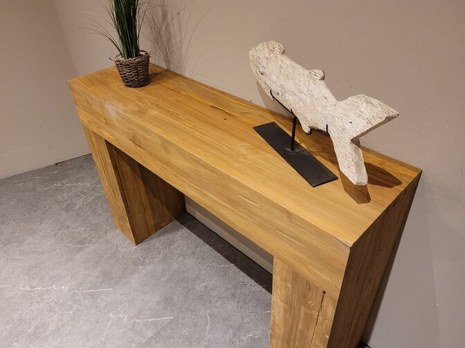 Gerecycled teak sidetable 120x32x80cm