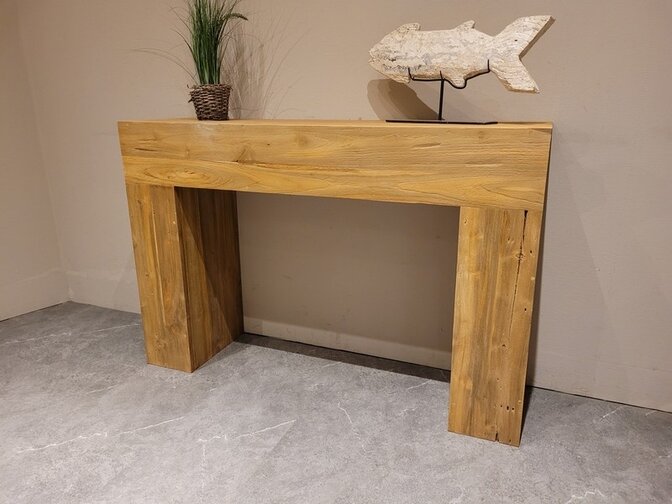 Gerecycled teak sidetable 120x32x80cm