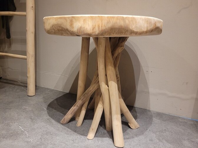 Suar bijzettafel 60cm - Poot van takken