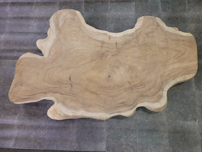 Boomstam tafelblad rond 120/200cm CA43-1124