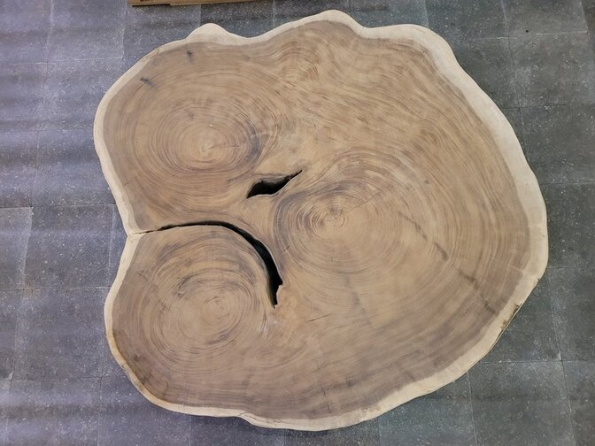 Boomstam tafelblad rond 155/165cm CA09-1224