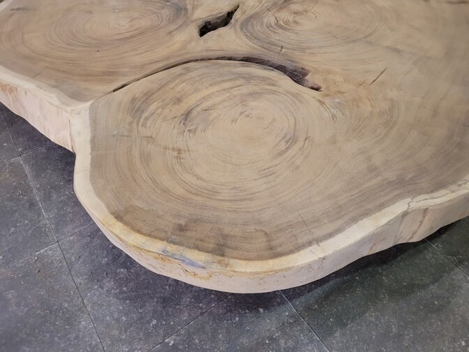 Boomstam tafelblad rond 155/165cm CA09-1224