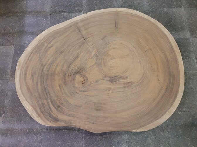 Boomstam tafelblad rond 105/135cm CA128-1124