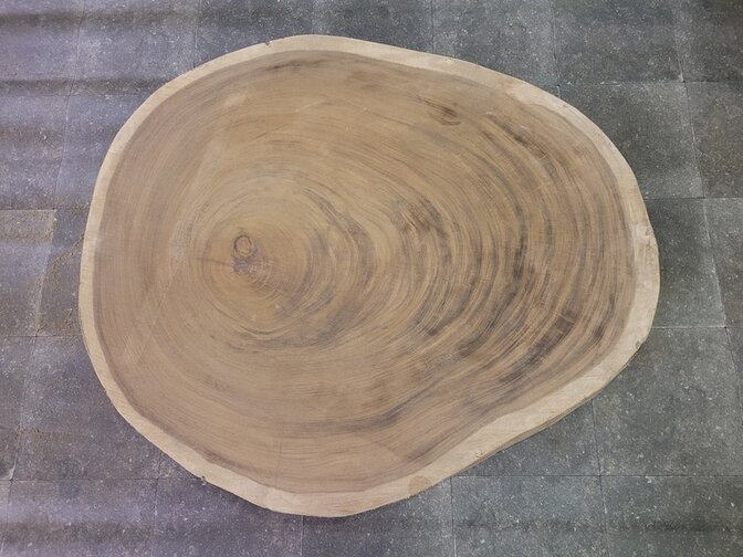 Boomstam tafelblad rond 110/130cm CA121-1124
