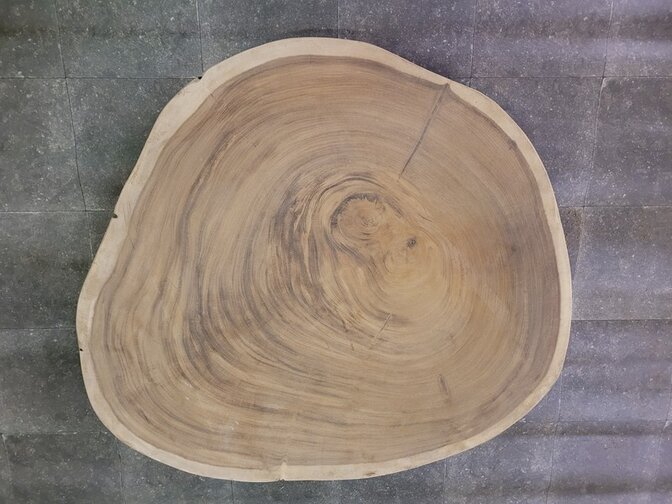 Boomstam tafelblad rond 120/130cm CA124-1124