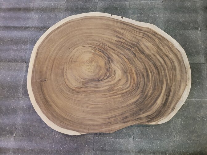 Boomstam tafelblad rond 110/140cm CA136-1124