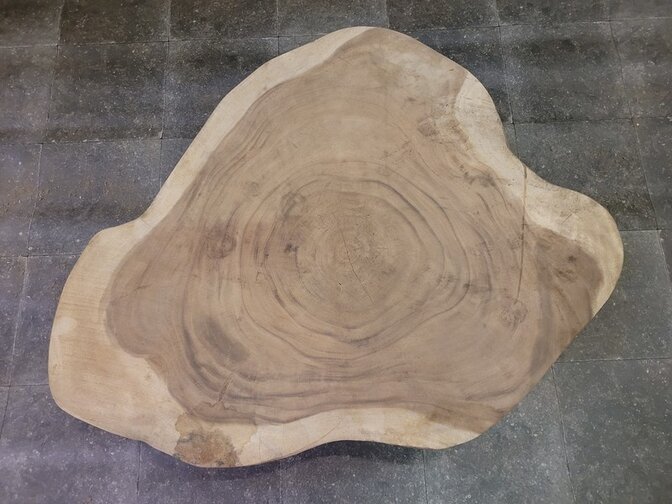Boomstam tafelblad rond 100/130cm CA101-1124