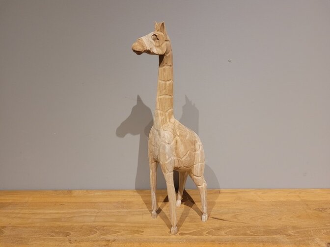 Staande Giraf van hout - 45cm