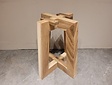 Piramide poot boomstamtafel - hardhout  - klein