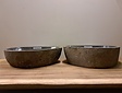 2 waskommen uit 1 steen -  55x41x15cm - FL23102