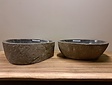 2 waskommen uit 1 steen -  50x44x16cm - FL23104
