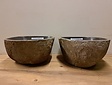 2 waskommen uit 1 steen -  28x28x15cm - FL23105