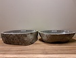 2 waskommen uit 1 steen -  56x37x15cm - FL23110