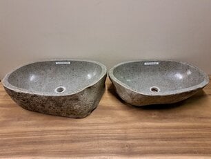 2 waskommen uit 1 steen -  56x37x15cm - FL23110