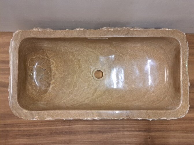 Rechthoek Onyx wasbak - 73x38x15 - FL23142