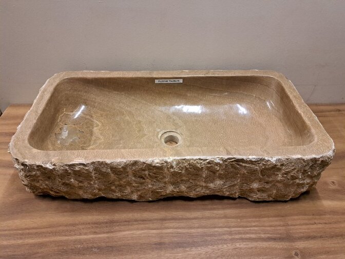 Rechthoek Onyx wasbak - 73x38x15 - FL23142