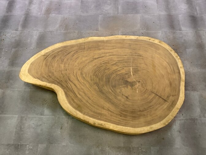 Ronde Boomstamtafel blad 95/155cm CA04-1124