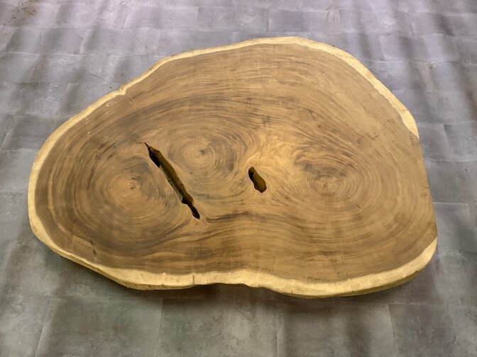Ronde Boomstamtafel blad 145/185cm CA74-1124