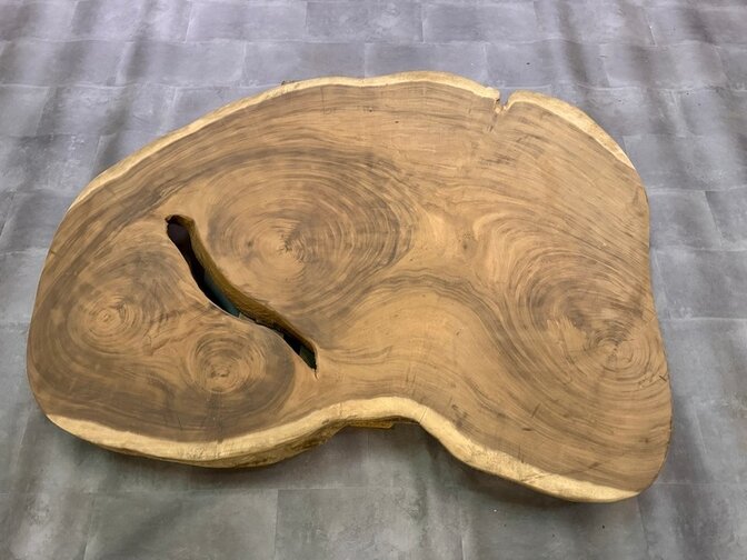 Ronde Boomstamtafel blad 130/180cm CA75-1124