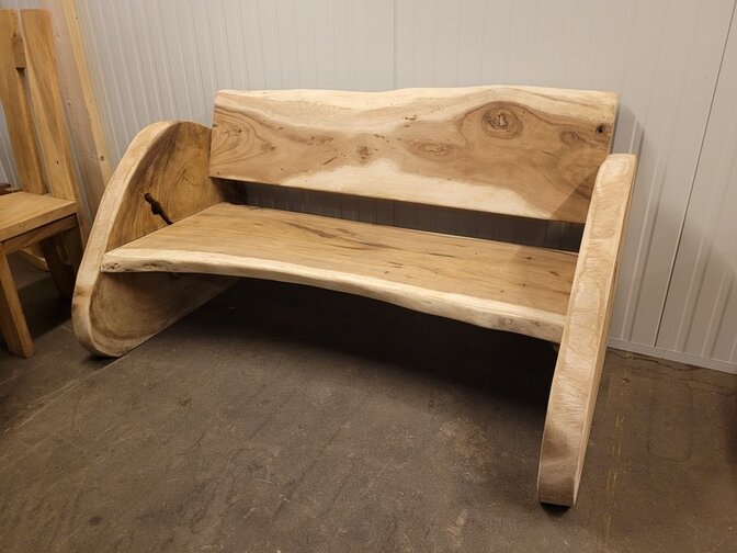 Boomstambank met rugleuning 170cm - AG2529-01