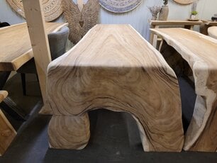 Boomstamtafel met 1 vaste poot 90/120x210cm