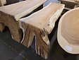 Boomstamtafel met 1 vaste poot 60/80x200cm