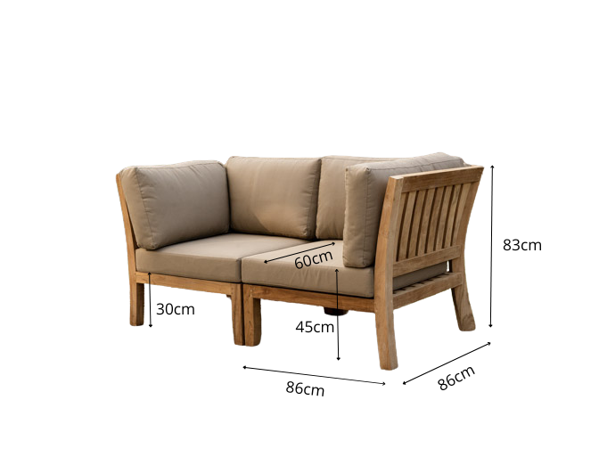 2 persoons loungebank New Ibiza met kussens