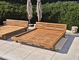 2-persoons Daybed Sella - Teakhout - ligbed - demontabel
