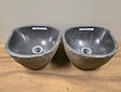 2 waskommen uit 1 steen - 30x27x15cm - FL23198