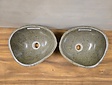 2 waskommen uit 1 steen - 34x29x15cm - FL23195