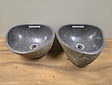 2 waskommen uit 1 steen - 34x29x15cm - FL23186