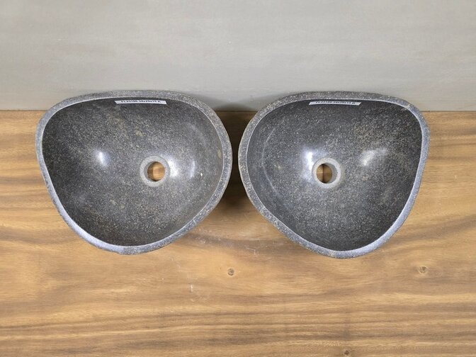 2 waskommen uit 1 steen - 34x29x15cm - FL23186