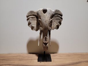 Olifantenkop op standaard - 70cm Olifantenkop op standaard - 70cm