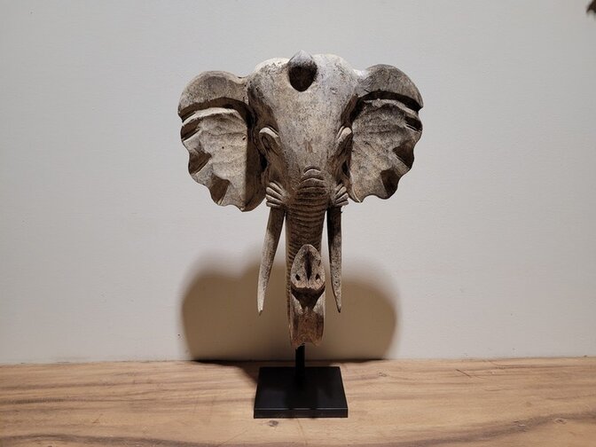 Olifantenkop op standaard - 70cm