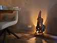 Hout sculptuur met verlichting - 70cm